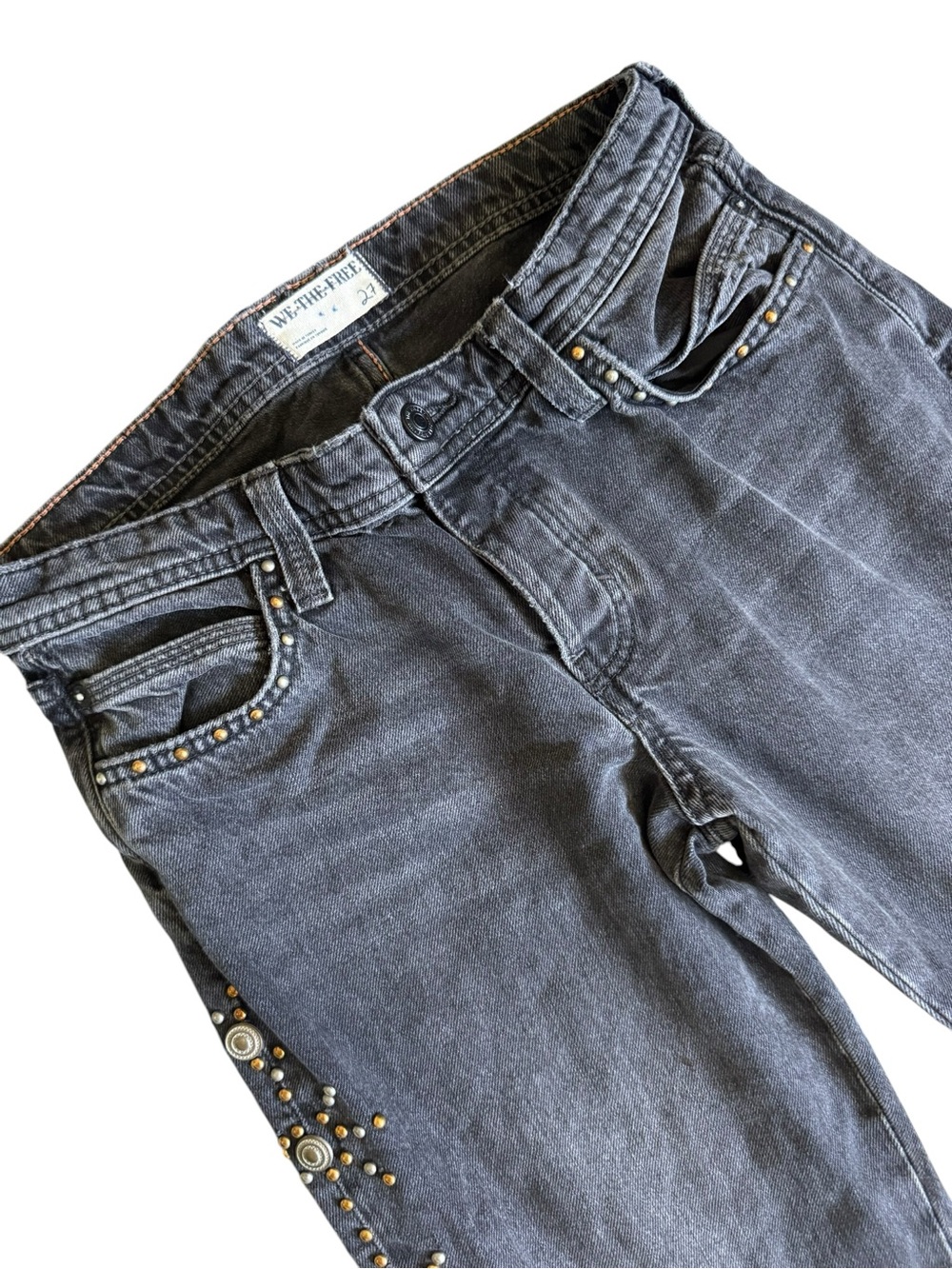 We The Free Cooper Studded Low-Rise Boyfriend Jeans - Picture 6 of 9